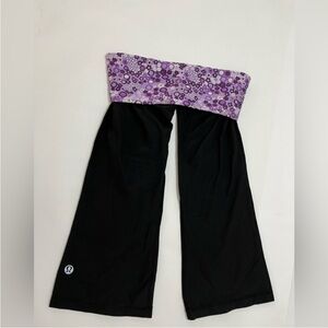 lululemon athletica Black and Purple Yoga Pants rare Y2K size 2